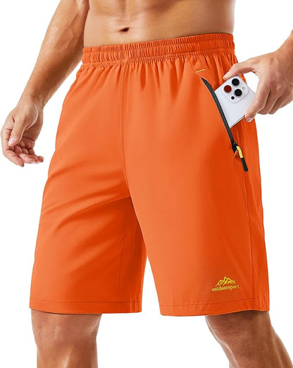 TACVASEN Men's Running Athletic Shorts 9" Quick Dry Workout Gym Shorts Lightweight Summer Shorts 3