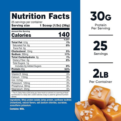 Nutricost Whey Protein Isolate (Salted Caramel) 2LBS