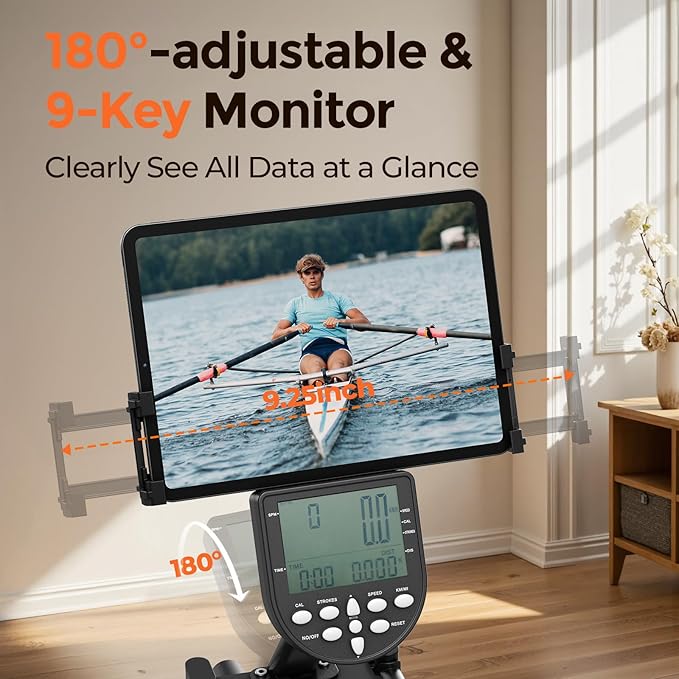 YOSUDA Magnetic/Water Rowing Machine for Home - Rower Machine Use with Bluetooth, App Supported