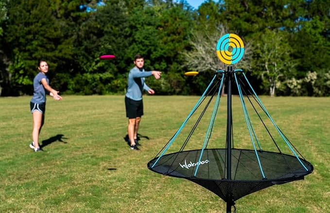 Waboba Hitman Flying Disc Target Game, 2 in 1 Foldable Throwing Garden Game with 4 Silicone Wingman