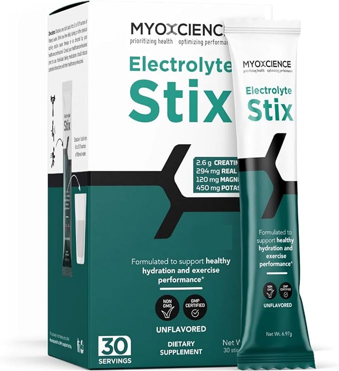 MYOXCIENCE Electrolyte STIX | Creatine Electrolyte Powder | Recovery from Exercise & Muscle