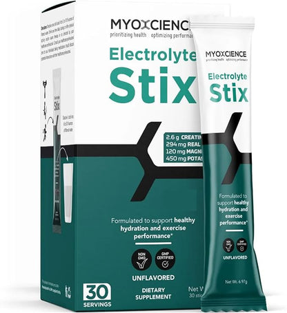 MYOXCIENCE Electrolyte STIX | Creatine Electrolyte Powder | Recovery from Exercise & Muscle