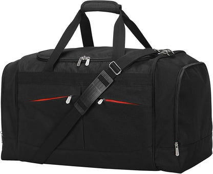 24 inch Large Gym Bag for Men - 65L Hard Bottom Duffle Bag with Shoes Compartment for Sport/Travel