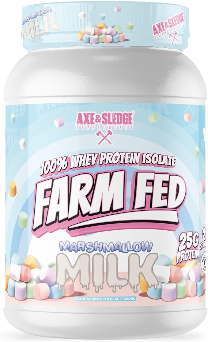 Axe & Sledge Farm Fed 100% Whey Protein Isolate | 25g Protein | Low Carb, Low Sugar, Soy Free
