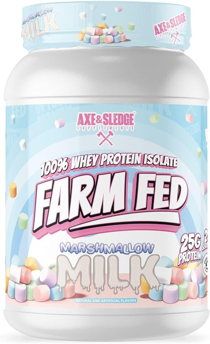 Axe & Sledge Farm Fed 100% Whey Protein Isolate | 25g Protein | Low Carb, Low Sugar, Soy Free