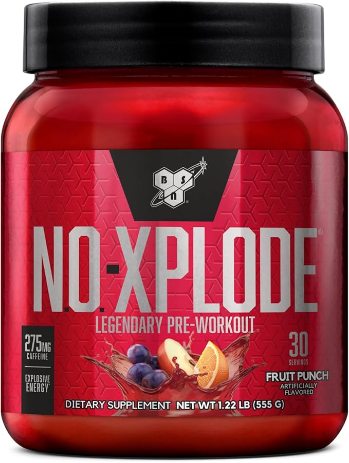 BSN N.O.-XPLODE Pre Workout Powder, Energy Supplement for Men and Women with Creatine and