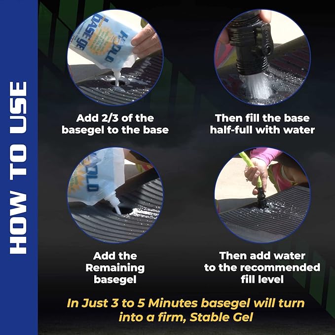 BaseGel Polymer for Basketball Goal and Outdoor Indoor Sign Hoops Bases, Perfect Replacement for