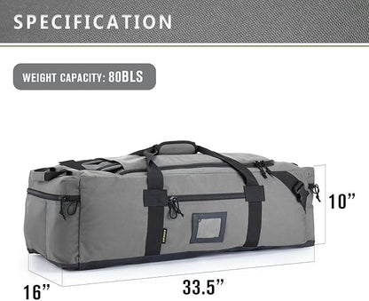86l Large Duffel Bag For Travel, Gym & Sports - Water Repellent Polyester, Hidden Straps, Shoe