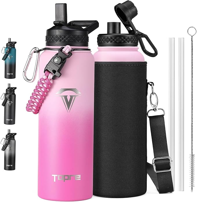 40oz Insulated Water Bottle,Stainless Steel Vacuum Water Bottle, BPA-Free & Leakproof -with
