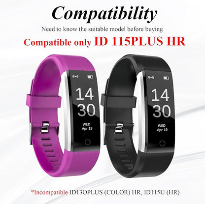 Watch Bands Replacement for ID115plus HR, Very Fit Pro Activity Fitness Tracker Wrist Bands Set
