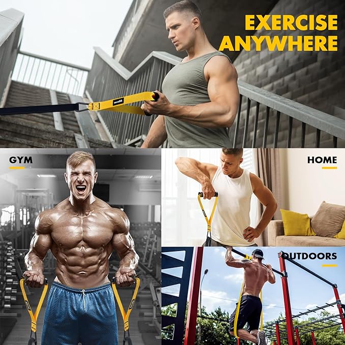Resistance Bands, Heavy Duty Pull Up Resistance Band with Door Anchor, Handles, Exercise Bands for