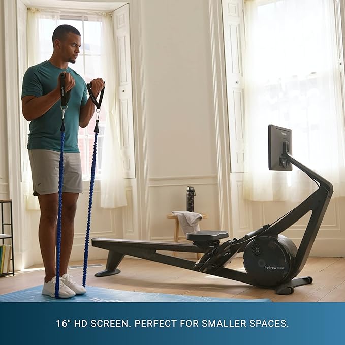 Hydrow Wave Rowing Machine with 16" HD Touchscreen & Speakers - Foldable | Live Home Workouts