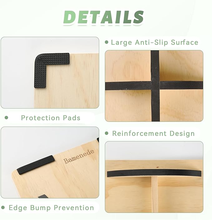 Professional Wooden Balance Board for Adults-Anti-Slip 350LBS Wobble Board for Physical Therapy