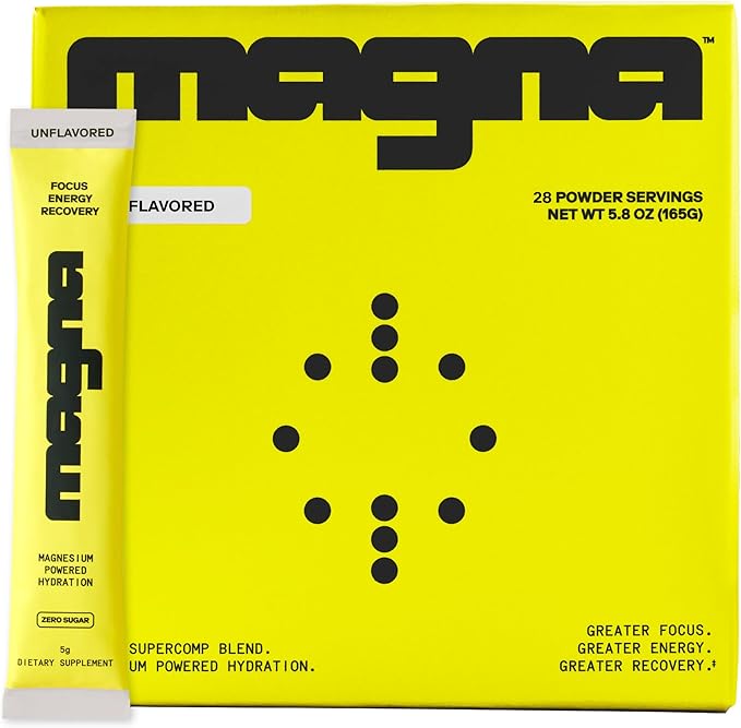 Magna Electrolyte Powder Drink Mix for Hydration, Energy & Focus Support with Magnesium L