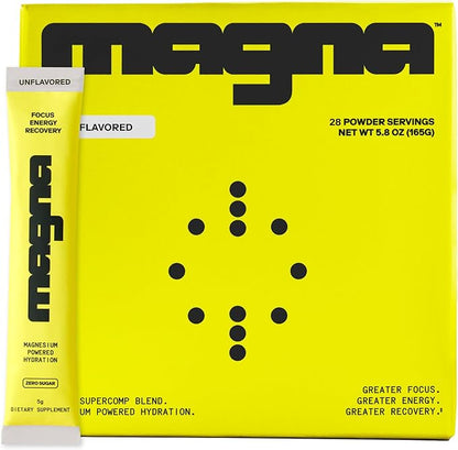 Magna Electrolyte Powder Drink Mix for Hydration, Energy & Focus Support with Magnesium L