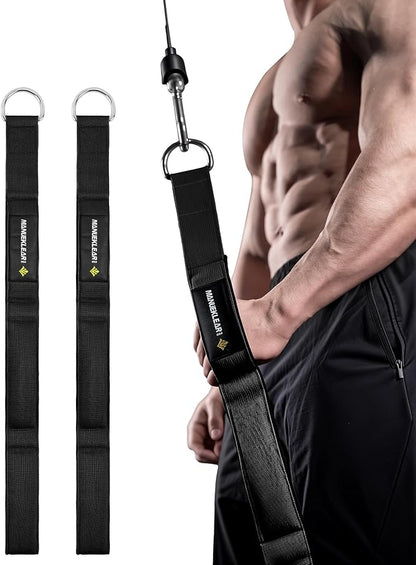MANUEKLEAR Tricep Rope Cable Attachment Handles, Greater Range of Motion, Tricep Pull Down Rope for