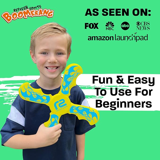 Kids Beach Toys Boomerang - Ultimate Beach Boomerangs for Beaches - Fun Easter Basket Stuffers for