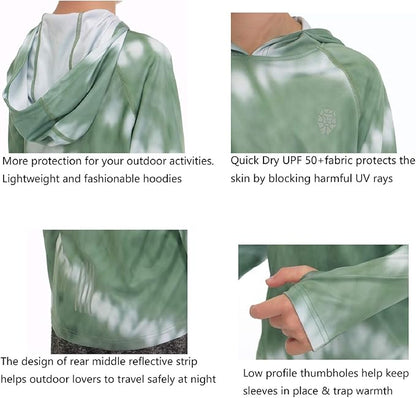 Hoodies for Boys Outdoor Recreation Shirts - Youth Athletic Tops Sun Protection UPF 50+