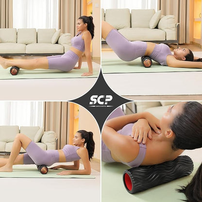 Foam Roller High-Density Exercise Roller, Deep Tissue Muscle Massage, Stretching, Relieves Muscles