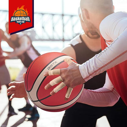 Training Soft Touch Rubber and Faux Leather Fighting Basketball, High Bounce Indoor Outdoor