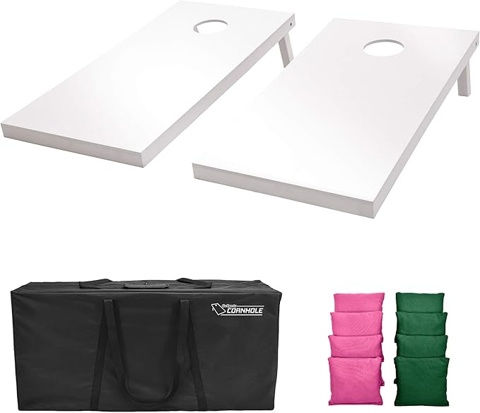GoSports 4 ft x 2 ft Regulation Size Wooden Cornhole Boards Set - Includes Carrying Case and Over