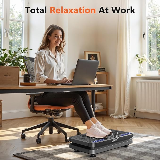 AXV Vibration Plate Fitness Platform Exercise Machine Vibrating Shaking Full Body Shaker Workout