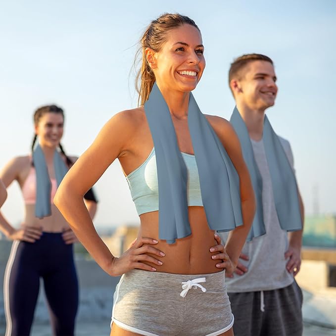 Honoson Cooling Towel Bulk - Neck & Face Cool Chilly Towels Microfiber Breathable Sport Sweat Rag