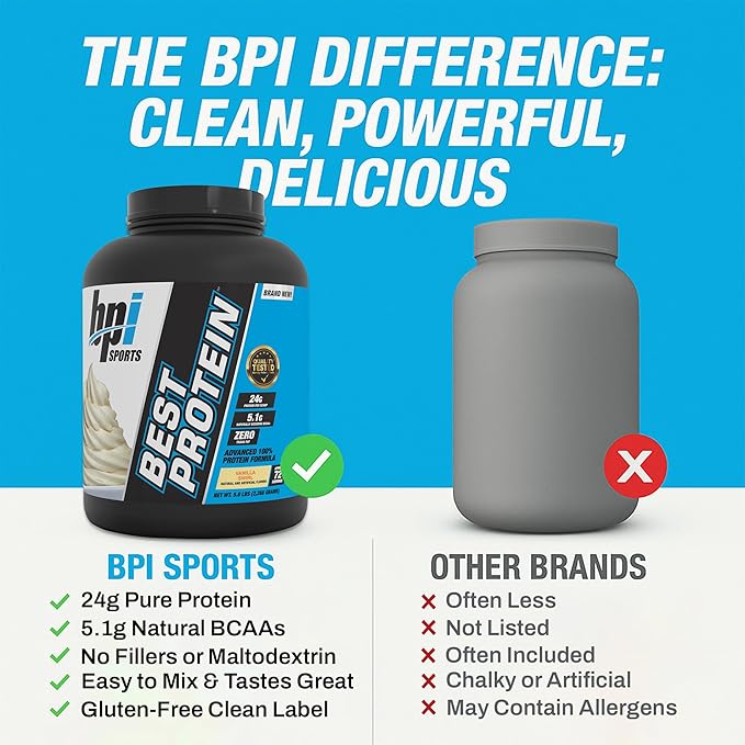 BPI Sports Best Protein ??100% Whey Protein Powder ??Muscle Growth, Recovery, Meal Replacement ??No
