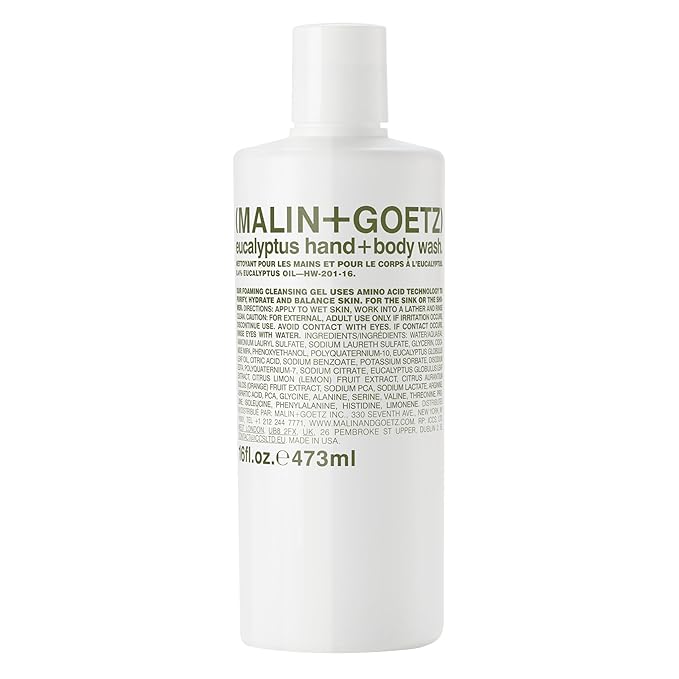 Malin + Goetz Eucalyptus Hand + Body Wash natural cleansing, purifying, hydrating hand & body wash.