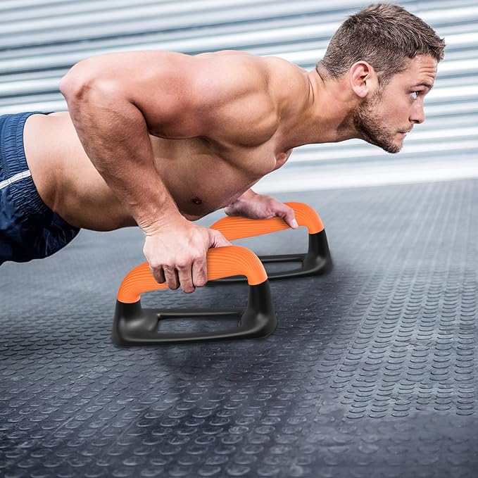 Kipika Push Up Bars, Pushup Stands With Thickened Soft Plastic Handle, Stable and Non-Slip Base