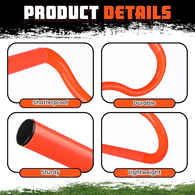 5 Pcs Speed Agility Training Hurdles Detachable Durable Equipment Plyometric and All Purpose Speed