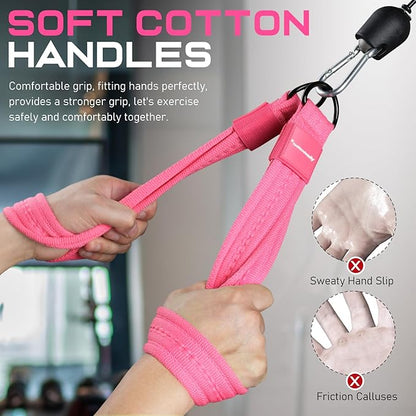 Tricep Rope Cable Attachment Handles for Gym, 13inch Exercise Handles, Tricep Pull Down Attachments