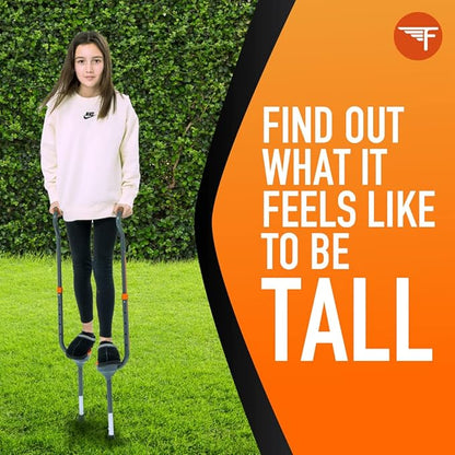 Flybar Maverick Walking Stilts for Kids - 5 Adjustable Height’s, Sturdy, Easy Assembly, Wide