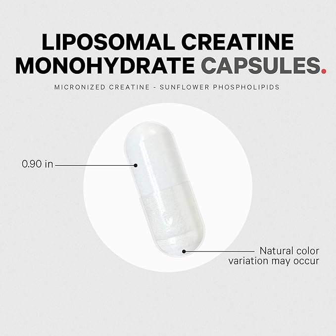 Codeage Liposomal Creatine Monohydrate Supplement, Pure Creatine 2500mg - 3 Months Supply