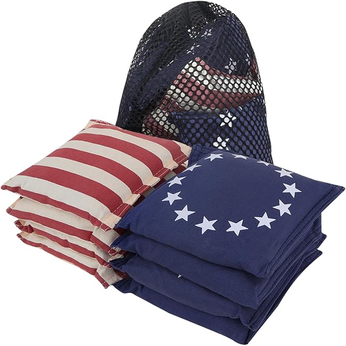 GSE Games & Sports Expert Set of 8 Premium Weather Resistant Cornhole Bags. Regulation Size and