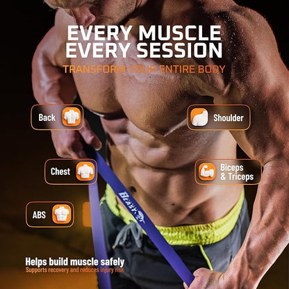 Basement Beast Resistance Bands for Working Out – Long Exercise Bands Resistance for Home Workouts