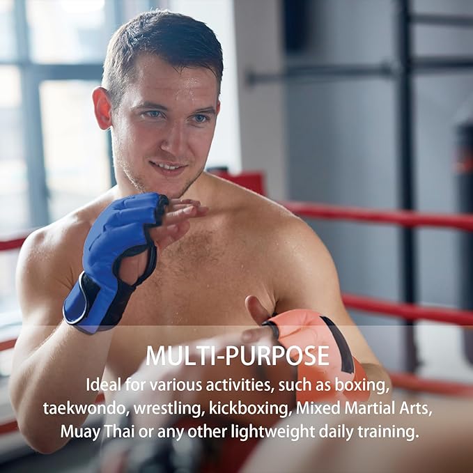 2 Pairs Boxing Gloves Kickboxing Gloves for Men Women Beginner Professional Shockproof Leather