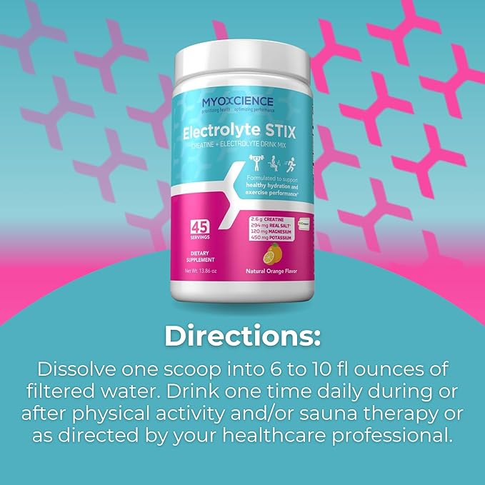 MYOXCIENCE Electrolyte STIX | Creatine Electrolyte Powder | Recovery from Exercise & Muscle