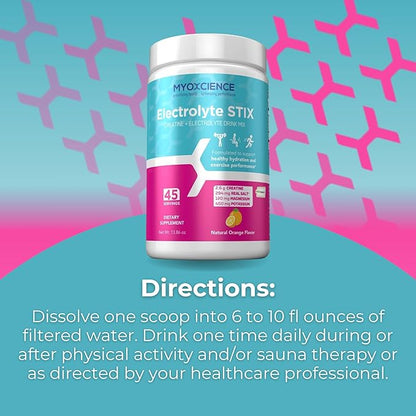 MYOXCIENCE Electrolyte STIX | Creatine Electrolyte Powder | Recovery from Exercise & Muscle