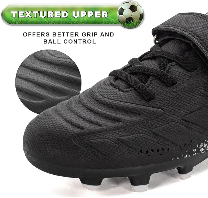 RUNIC Kids Soccer Cleats for Boys and Girls - Small and Big Kid Athletic Outdoor Football Shoes
