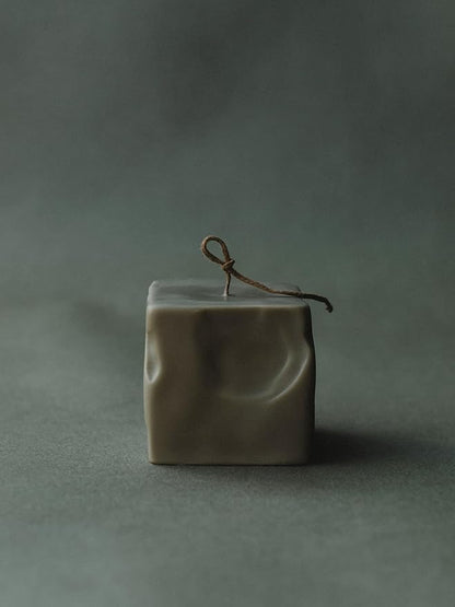 LAWA Raw Block Candle - Beautiful Handmade Pillar Scented Soy Wax Elegant Aesthetic Candle