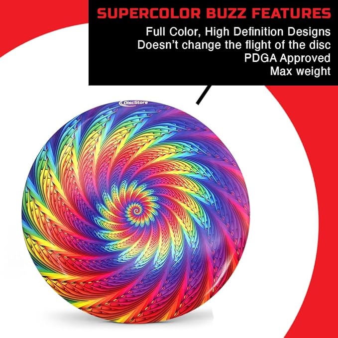 Discraft ESP Buzzz Supercolor Midrange Disc Golf Disc - Custom Design Discraft Discs - Straight