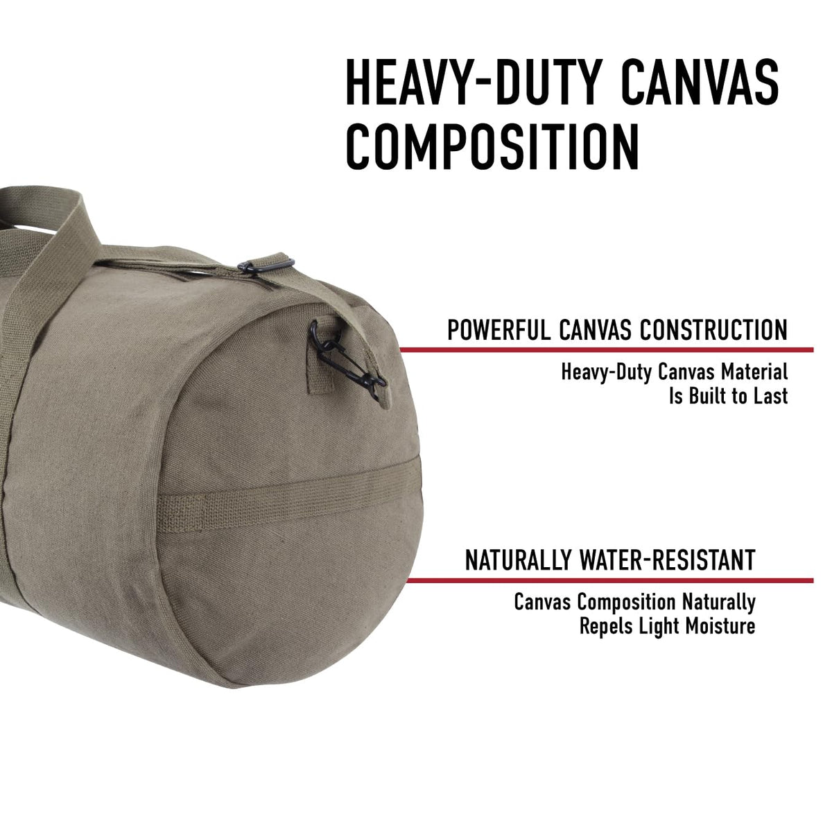 Rothco Canvas Shoulder Duffle Bag Duffel Gym Bag for Men Women Sports Duffel Bag, Olive Drab, 19