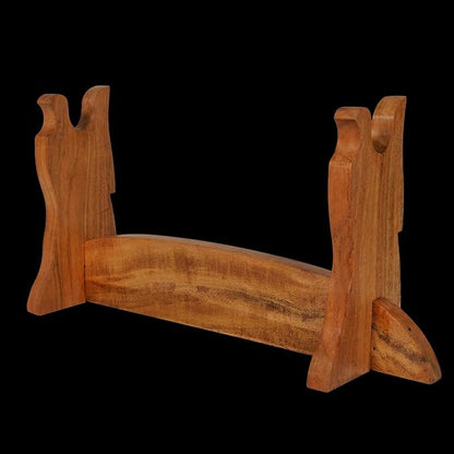 Mythrojan Medieval Sword Stand Solid Wood Horizontal Display Rack for Katana, Samurai, Gladiator