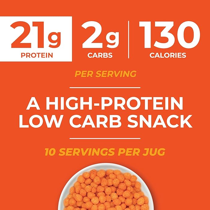Twin Peaks Protein Puffs - (Nacho Cheese), Keto Friendly, Low Carb Snack (300g, 21g Protein, 2g Net