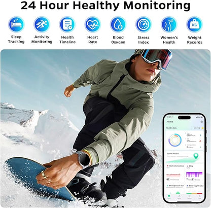 Ultra-Thin Smart Ring for Women Men,Sleep Tracker Ring with Heart Rate, Waterproof Fitness Ring for