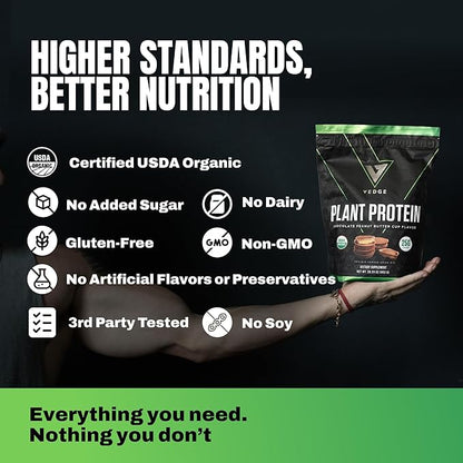 vedge Vegan Protein Powder - Plant Protein Powder with Pea, Pumpkin & Sunflower - USDA Organic