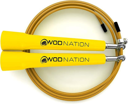 WOD Nation Adjustable Speed Jump Rope For Men, Women & Children - Blazing Fast Fitness Skipping