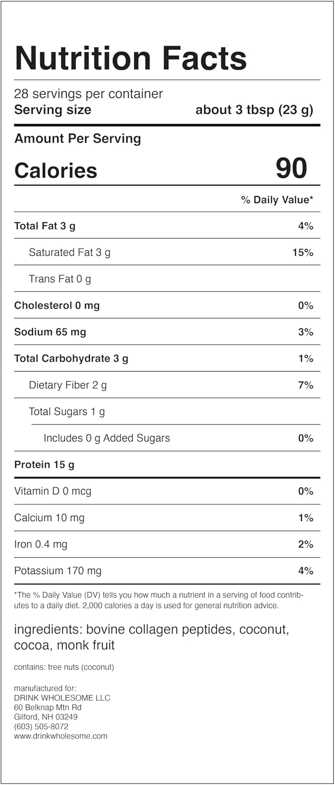 drink wholesome Chocolate Collagen Protein Powder | for Sensitive Stomachs | Gut Friendly |