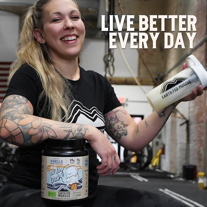 Earth Fed Muscle Whey Back Irish Grass Fed Whey Protein Isolate - NSF-Certified. No Artificial